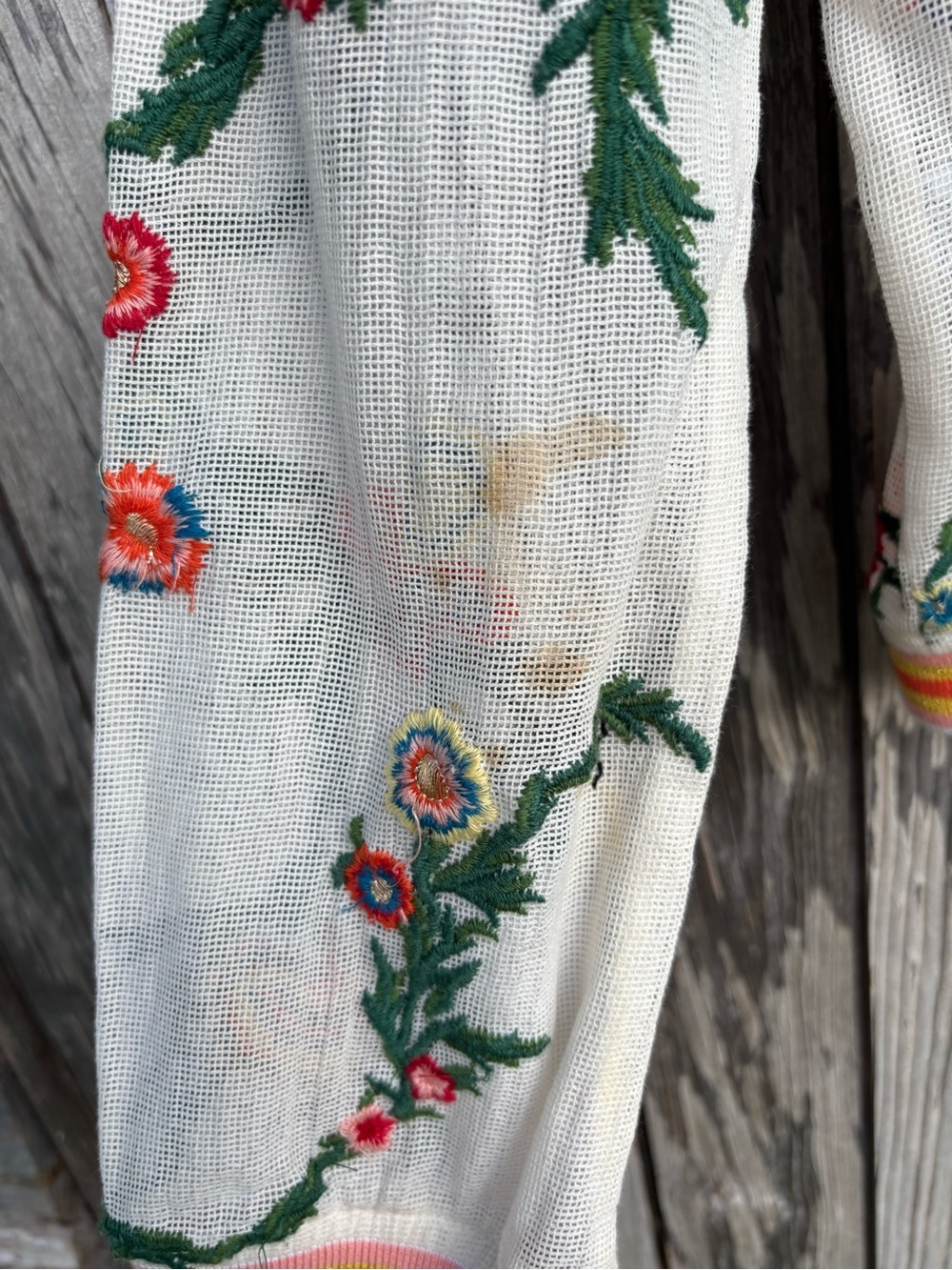 Aratta Silent Journey bohemian mesh jacket embroidered size small - Picture 10 of 10